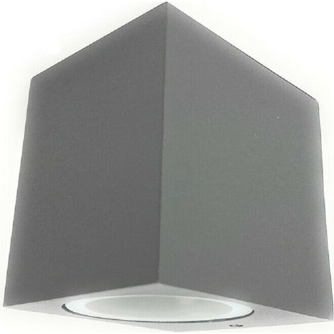 Applique Murale Carrée Applique D'extérieur Moderne Gu10 Ip65 Es54 Gris (1/3)