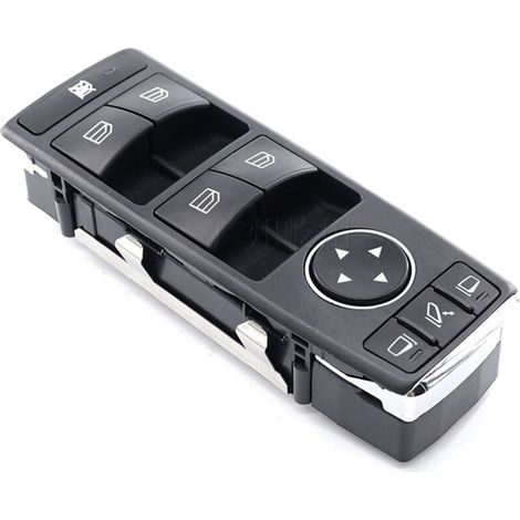 Interrupteur de lève-vitre électrique cté conducteur A2049055402 pour Mercedes-Benz Classe C W204, E W212, GLK X204, Classe A W176, Classe B W246, CLA C117- Interrupteur principal cté conducteur 166 (1/5)