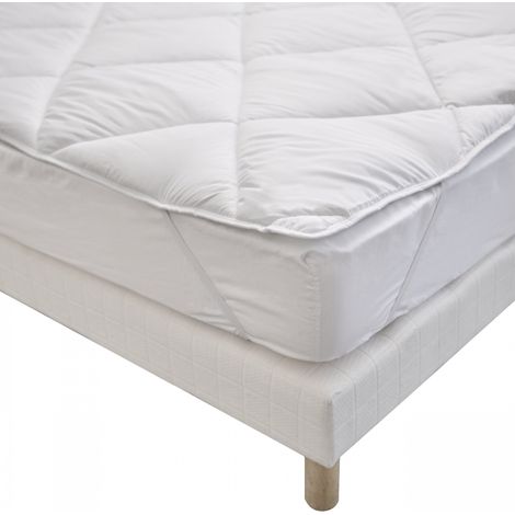 Surmatelas Moelleux et Respirant - Lavable à 95°C - Enveloppe anti-transpiration - 90x190 cm (1/5)