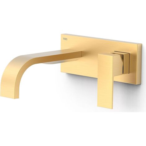 TRES 00630031OM CUADRO Pieza Vista para Cuerpo Empotrado De Lavabo Color Oro Mate 24K - ref: 00630031OM