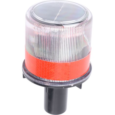 Balisage solaire LED étanche déplaçable, feu clignotant de sécurité pour chantiers, barrières et clôtures, signalisation routière temporaire. (1/5)