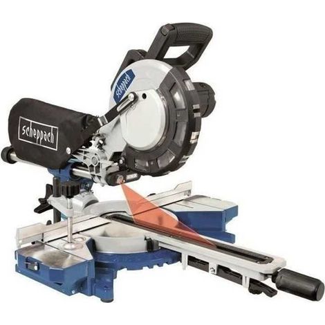 SCHEPPACH HM81LXU Radial-Gehrungssäge 216 mm 1700 W mit Laser und LED + 2 Stützverlängerungen (1/3)