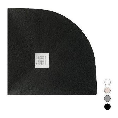 RECEPTEUR DE DOUCHE LIGNE EMOTION MODÈLE SERENITY D'ANGLE Dimensions : Noir Graphite 7016 - 80 x 80 cm