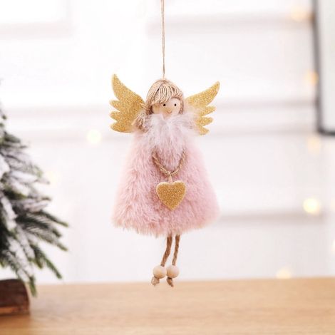 Angel - Ornament De Décoration De Noël - Pour Arbre De Noël Porte Mur Cheminée - 17 X 10 Cm - 1 Pièce (1/2)