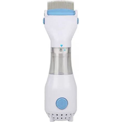 Peigne Électrique Anti-Poux, Appareil de Désinfection Capillaire en Acier Inoxydable, avec Prise US Bleu et Blanc (1/5)