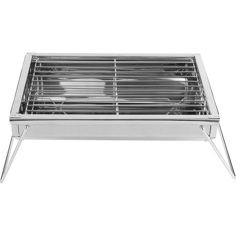 Kit de barbecue pliable et portable en acier inoxydable pour barbecue au charbon de bois, idéal pour le camping, la randonnée et les pique-niques en plein air. (1/5)
