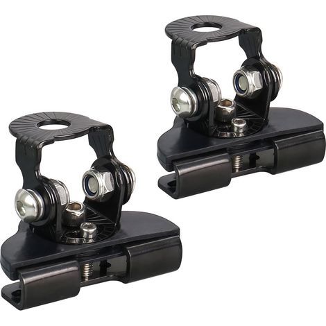 CCYKXA LED Bar Mounting Brackets LED Headlight Mounting Brackets Corrosion Resistant, Headlights/License Plate Lights Aluminum Alloy Clamp for Most Cars, Trucks, SUVs 2pcs Black