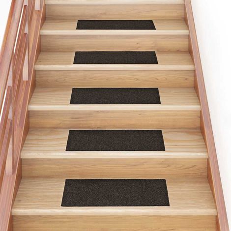 Stufenmatten Selbstklebend 15 Stk. 60x25 cm Dunkelbraun Rechteckig