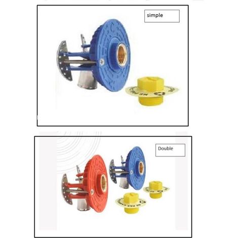 Somatherm – Module simple WC placo – Raccord à glissement coudé M12-17 – Tube Ø 10/12mm – Coloris bleu – Installation robinetterie murale (1/7)