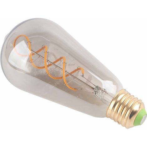 Ampoule LED à filament ST64 vintage, dimmable, 360 lm, lumière chaude, pour la maison, la chambre ou le bureau, 220 V (1/5)
