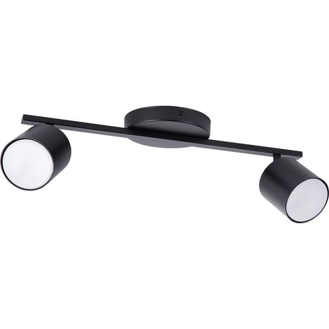 Plafonnier MILA noir barre 2 spots orientables GX53 (1/3)