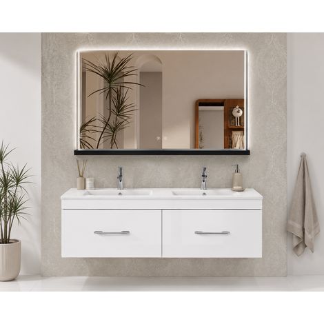 Mobile bagno con lavabo ORIGENBATH FLORENCIA senza specchio 120x45 cm 2 senos bianco (1/3)