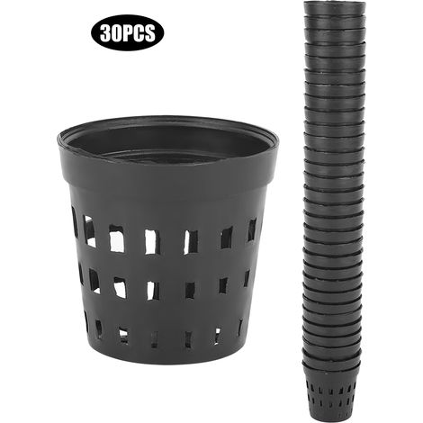 Panier de plantation de plantes aquatiques d'aquarium en plastique noir, 30 pièces, paniers de culture d'herbe pour Aquarium (1/5)