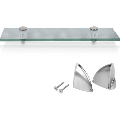 Randaco Ripiano Ripiano a parete Ripiano in vetro Contenitore in vetro satinato 60 x 10 cm