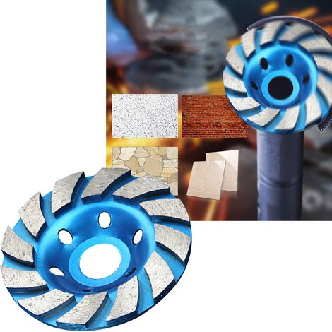 Disque de meulage diamanté 100 mm pour le polissage de la pierre et du béton (bleu) (1/5)