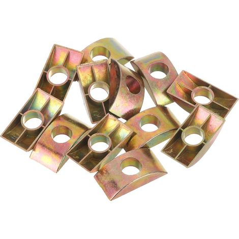 M8 Demi Lune Écrous Rondelles Fer Demi Lune Écrous Bronze 12 Pcs (1/5)
