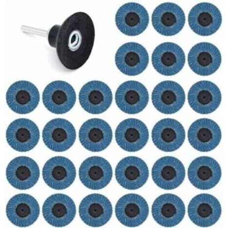 31 Pcs 2 Pouces 50mm Disques Abrasifs Disques Lamelles 40 Grit 60 Grit 80 Grit
