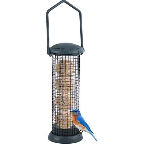 Outdoor bird feeder, fat ball, hanging wild food dispenser (1/5)