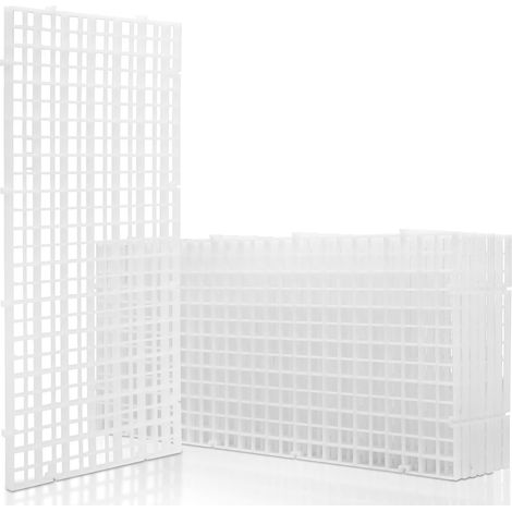 8 pezzi 15 x 30 cm gallo per acquario di kunststof, acquario verdeler, eierkrat voor doe-het-zelf filtratie en bodembescherming in aquascaping (accessori wit-geen) (1/5)