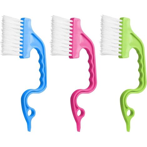 Brosse de Nettoyage Groove Gap, 3 PCS Brosses à Rainure Polyvalent Brosses Maison Cuisine Brosse pour Fenêtre Porte Coulissante Outil Balayant Clavier Ordinateur Maison Cuisine