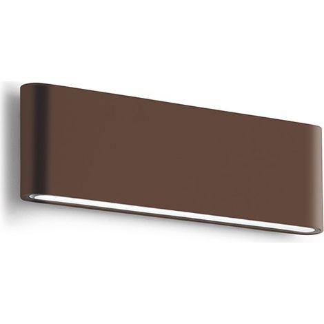 Ges885C Applique D'Extérieur Double Émission En Aluminium Moulé Sous Pression Marron, Led 2X12W 3000K 1150Lm, Ip54, Non Dimmable - Gealuce (1/2)