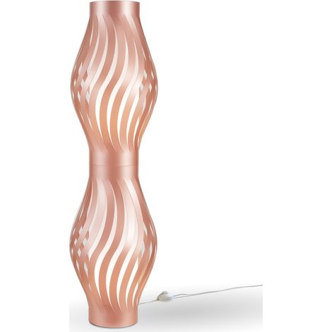Piantana Moderna Helios Polilux ® Rame 2 Luci E27 H123Cm (1/2)