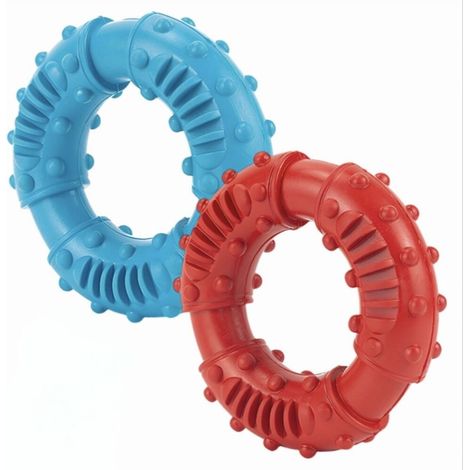 bleu+ Rouge – Lot de 2 jouets à mâcher pour chiens, jouets durs - bleu+ Rouge – Lot de 2 jouets à mâcher pour chiens, jouets durs (1/5)