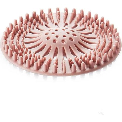 Filtre à déchets pour salle de bain, attrape-cheveux, bouchon de baignoire, filtre pour lavabo, couvercle de douche, 1 pièce (rose)
