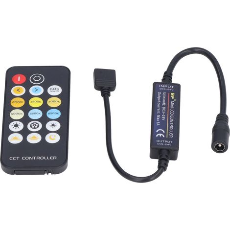 Contrôleur de température de couleur LED Mini RF à 17 touches pour ruban lumineux (1/5)