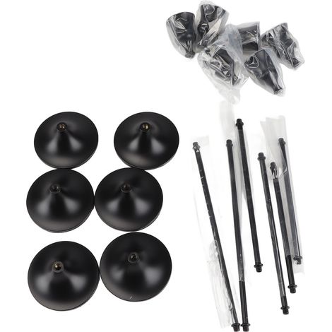 Bougeoir Vintage en métal galvanisé, 3 pièces, chandelier antidérapant pour mariage noir (1/2)