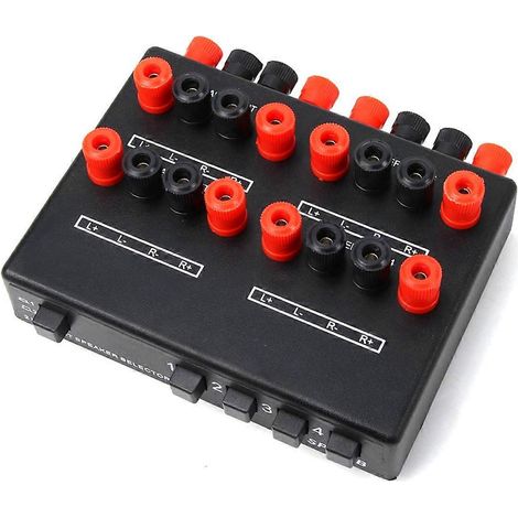 2-IN-4-OUT Audio Selector Amplifier Switcher Box Speaker SP-24B-- (1/5)