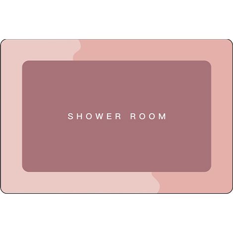 Alfombrilla de baño, de rápida absorción, antideslizante, de terciopelo cristalino, para baño (1/5)
