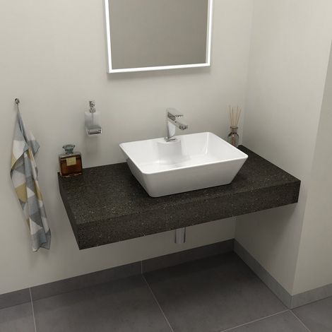 TAILOR Plan de travail Rockstone 80x50 cm, version L (1/4)