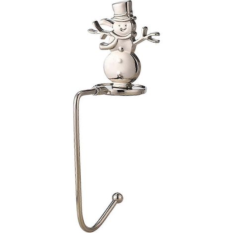 Crochet de cheminée, support de chaussette de Noël pour décorations, fête, café-Silver Snowman (1/5)