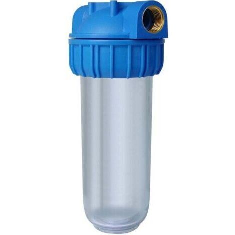 Filtre à sédiments 50 microns 10". Comprend une cartouche à sédiments de 50 microns, un support de filtre, un support de porte-filtre pour mur et une clé de support de filtre. (1/4)