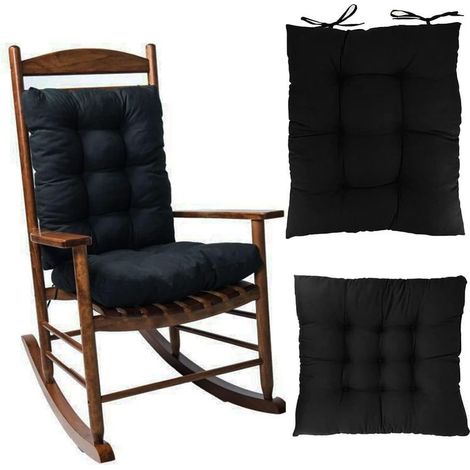 Rocking chair cushions, seat/back cushions with ties, lounger cushion set, padded patio chair cushion (1/5)