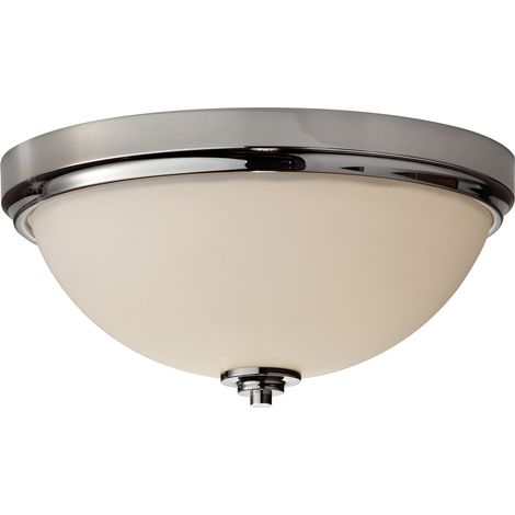 Elstead Malibu - 2 Licht Badezimmer Unterputz Deckenleuchte Chrom poliert IP44, E27 (1/3)