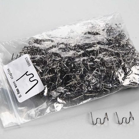 (01 300 pièces) Agrafeuse pour soudure plastique, agrafes ondulées prédécoupées standard, réparation de carrosserie et pare-chocs, outils de soudage en acier inoxydable 0,8/0,6 mm (1/5)