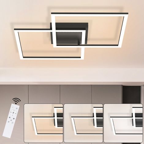 GBLY Lámpara de Techo LED Regulable - Lámpara de Mesa de Comedor Negra Regulable con Control Remoto Lámpara de Dormitorio Lámpara de Cocina Moderna 52 W para Dormitorio Cocina Comedor (1/5)