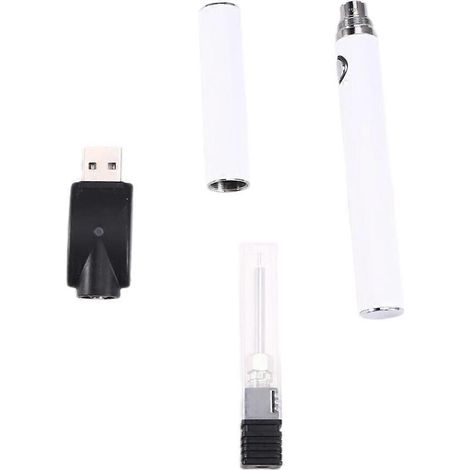 Stylo à batterie à filetage 510, tension réglable, alimentation intelligente, blanc (1/5)
