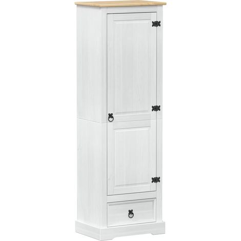 Maison Exclusive - Armadi con cassetto Bianco 55 x 38 x 170 cm Pino massello