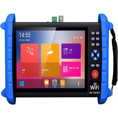 Testeur de caméra de sécurité CCTV Moniteur de testeur de vidéosurveillance de sécurité de testeur de caméra de 7 pouces, Coaxial HD 4.0, prise en charge de la caméra réseau H265/H264/MPEG4, sortie de (1/5)