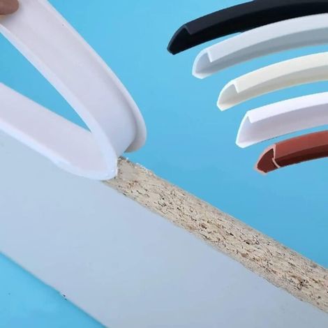 [NEVER USED] Self-adhesive PTE Flexible U-shaped furniture edge protection tape – for cabinet repair and furniture restoration (16 mm x 3 m, white)