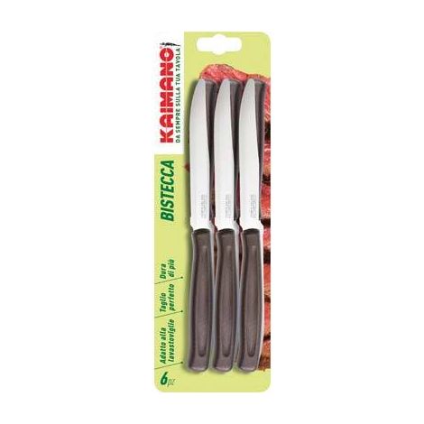 COLTELLI DA BISTECCA manico marrone