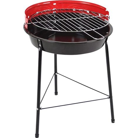 Barbacoa de carbón 3 patas acero negro 33 x 44,5 cm