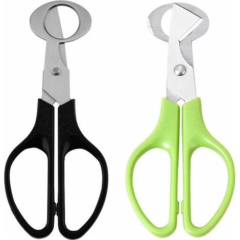 Coupe-coquille d'oeuf de caille, 2pcs ciseaux en acier inoxydable petit ouvre-oeuf de caille coupe-cigare pour la maison cuisine petit oeuf de caille ciseaux outil de cuisine (1/5)