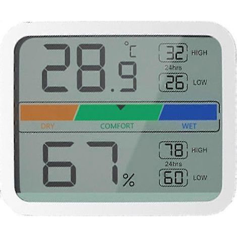 Digitales Innenthermometer, Temperatur- und Feuchtigkeitsmessgerät mit Anzeige für Minimal- und Maximalwerte (1/5)