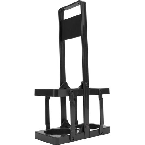 Lot de 2 porte-bouteilles pliables et portables avec poignée renforcée, noir. (1/5)