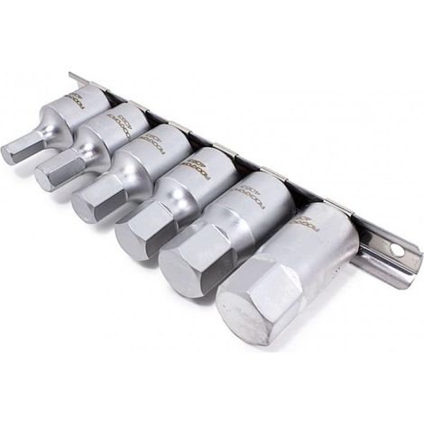 Llaves de tubo hexagonales para tapones, 6 uds.