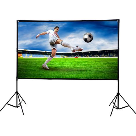 Extralink Pantalla Proyector con Trípode 84 Pulgadas - Pantalla Plegable y Portátil 16:9 para HD/4K, para Exterior y Presentaciones - PVC Mate Antiarrugas, Bolsa Incluida, 186x105CM